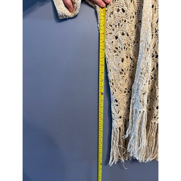 American Eagle Outfitters Cream Open-Knit Cardigan - Picture 5 of 8